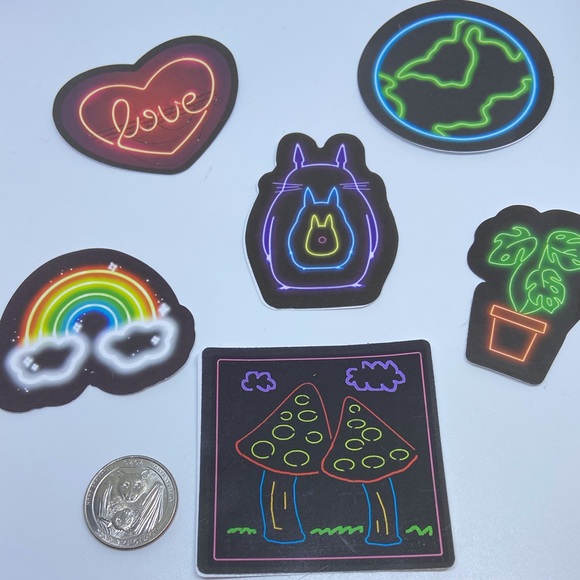 Neon style graffiti stickers - Picture 4 of 5